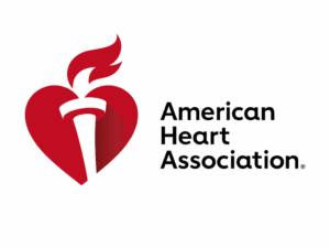 american-heart-association-logo-300x225 Red heart with a white torch flame and “American Heart Association” text on a white background.